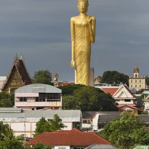 60m high gilded Buddha statue Luang Phaw Dto in Wat Burapha Phiram