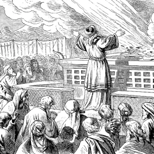 Aaron's First Sacrifice Ignited by Fire from Heaven Print