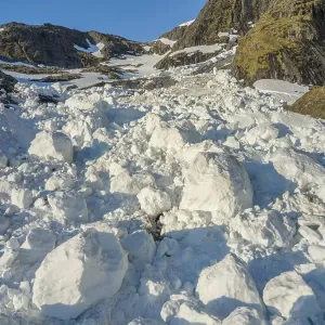 Abandoned snow avalanche, Senja Island Abandoned snow avalanche, Senja Island