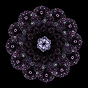 Abstract fractal design. Isolated on black background Abstract fractal design. Isolated on black background