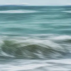Abstract Ocean Waves Print with Intentional Camera Movement