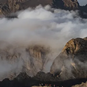 Aerial moutain view at the trail to Toubkal Aerial moutain view at the trail to Toubkal