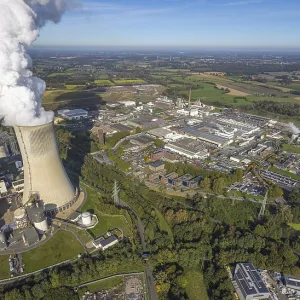 Aerial photo, Trianel coal-fired power plant Lunen