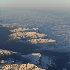 Aerial of the Southern Alps, New Zealand, Oceania Aerial of the Southern Alps, New Zealand, Oceania