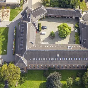 Aerial view, Dinslaken Castle and Palace