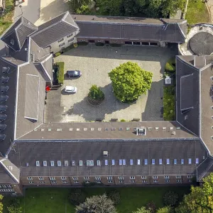 Aerial view, Dinslaken Castle and Palace