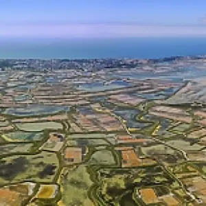 Aerial view, drone image of the salt marshes Aerial view, drone image of the salt marshes