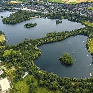 Aerial view, Duisburg-West, Toeppersee