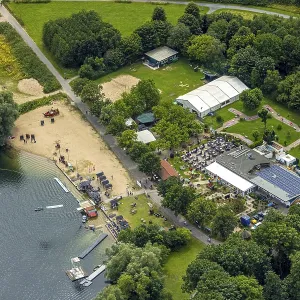 Aerial view, Duisburg-West, Toeppersee
