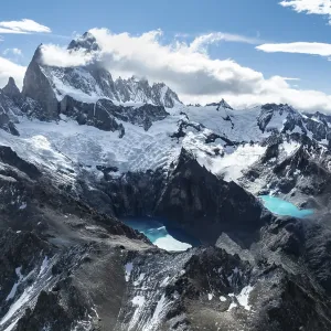 Aerial View, Epic Panorama, Large Glaciers