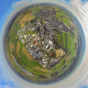 Aerial view, industrial estate