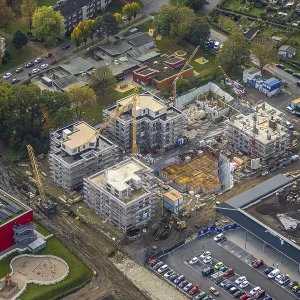 Aerial view, Kaiserquartier Herne