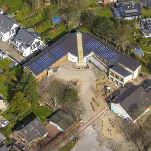 Aerial view, Karl-Vogels-Schule primary school