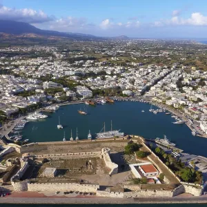 Aerial view, below Kastro, Neratzia fortress