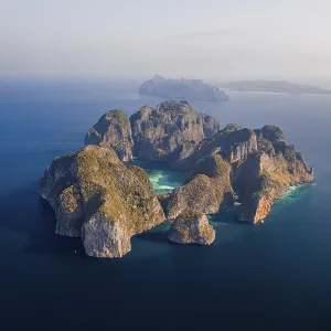Aerial View Print of Koh Phi Phi Leh at Sunrise