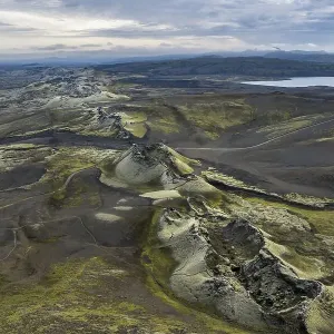 Aerial view, Laki crater, Laki crater series Aerial view, Laki crater, Laki crater series