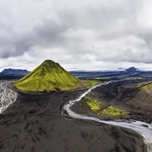 Aerial View of Maelifell Mountain, Icelandic Highlands Print Aerial View of Maelifell Mountain, Icelandic Highlands Print
