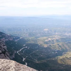 Aerial view from mountains of Montserrat