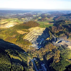 Aerial view, quarry WGU Berge am Kanzenberg Aerial view, quarry WGU Berge am Kanzenberg