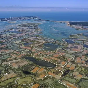 Aerial view of the salt marshes Aerial view of the salt marshes