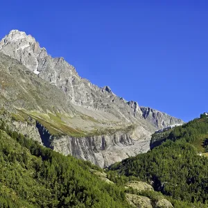 Aiguille du Chardonnet, front foothills of the Argentiere glacier