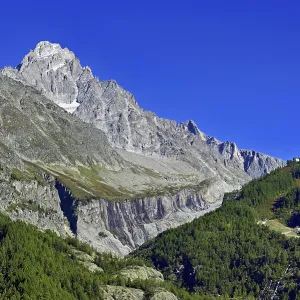 Aiguille du Chardonnet, front foothills of the Argentiere glacier