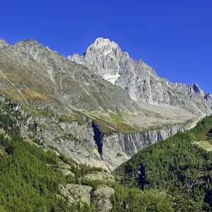 Aiguille du Chardonnet, front foothills of the Argentiere glacier