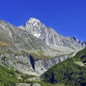 Aiguille du Chardonnet, front foothills of the Argentiere glacier