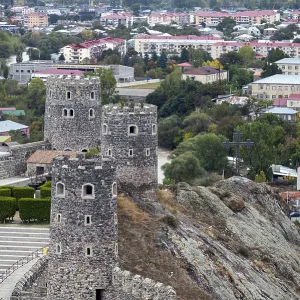 Akhaltsikhe (Rabati) castle surroundings and fortress wall with towers Akhaltsikhe (Rabati) castle surroundings and fortress wall with towers