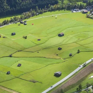 Alm with Hay Barn Print, Stubai Valley, Austria