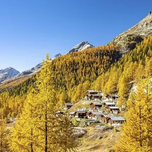 Alpine huts on the Fafleralp, Loetschental Alpine huts on the Fafleralp, Loetschental