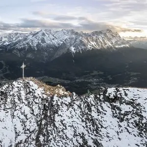 Alpine panorama with Zugspitze