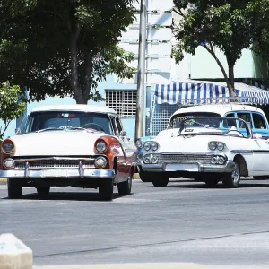 American classic car on street in Havana Cuba American classic car on street in Havana Cuba