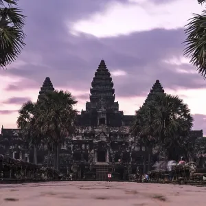 The ancient Ankor Wat temple in Cambodia
