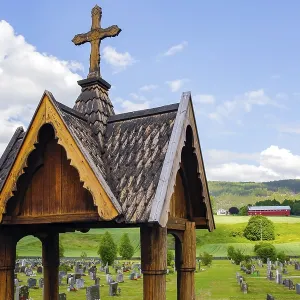Ancient cemetery in the churchyard