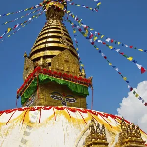 Ancient stupa Swayambhunath is a religious complex in the Kathmandu