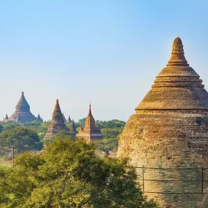 Ancient temples, pagodas, Bagan, Myanmar, Asia