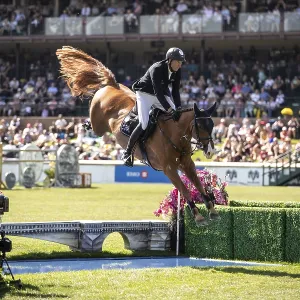 Andre Thieme of Germany and riding DSP Chakaria compete in the first round of the 1 Andre Thieme of Germany and riding DSP Chakaria compete in the first round of the 1