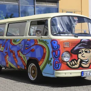 En la reunión anual de coches clásicos de Kulmbacher.
