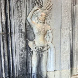 Apsara half-human, half-divine woman of Hinduism and Buddhism at Angkor Wat in Cambodia Apsara half-human, half-divine woman of Hinduism and Buddhism at Angkor Wat in Cambodia