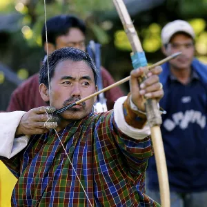 Archer, Jakar, Bumthang district, Bhutan
