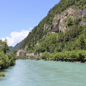The architecture of the beautiful tourist town of Interlaken The architecture of the beautiful tourist town of Interlaken