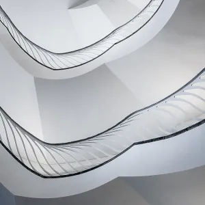 Artfully curved staircase Artfully curved staircase