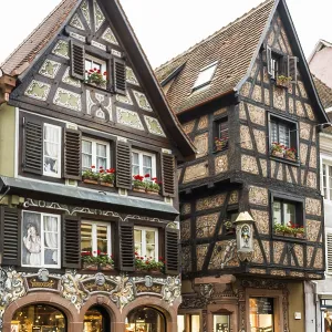 Artfully painted half-timbered houses Artfully painted half-timbered houses
