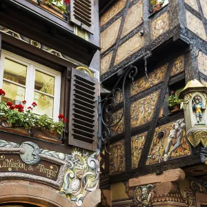 Artfully painted half-timbered houses Artfully painted half-timbered houses