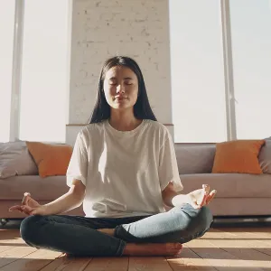Asian woman doing yoga Asian woman doing yoga