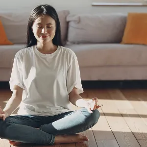 Asian woman doing yoga Asian woman doing yoga