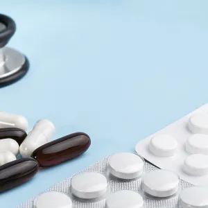 Assorted brown and white capsules Assorted brown and white capsules