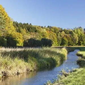 Aufsess river, Aufsesstal valley between Drosendorf and Sachsendorf