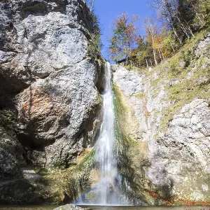 Austria waterfall in the Alps, Koppl, Salzburg